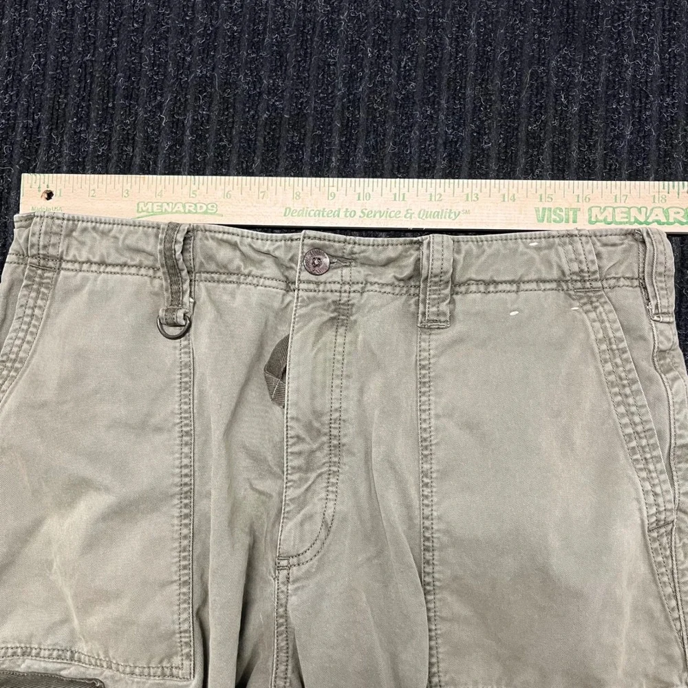 Abercrombie & Fitch Ultra Baggy Cargo Pants Mens 34x30 Olive Green Wide Leg Y2K - Picture 7 of 9